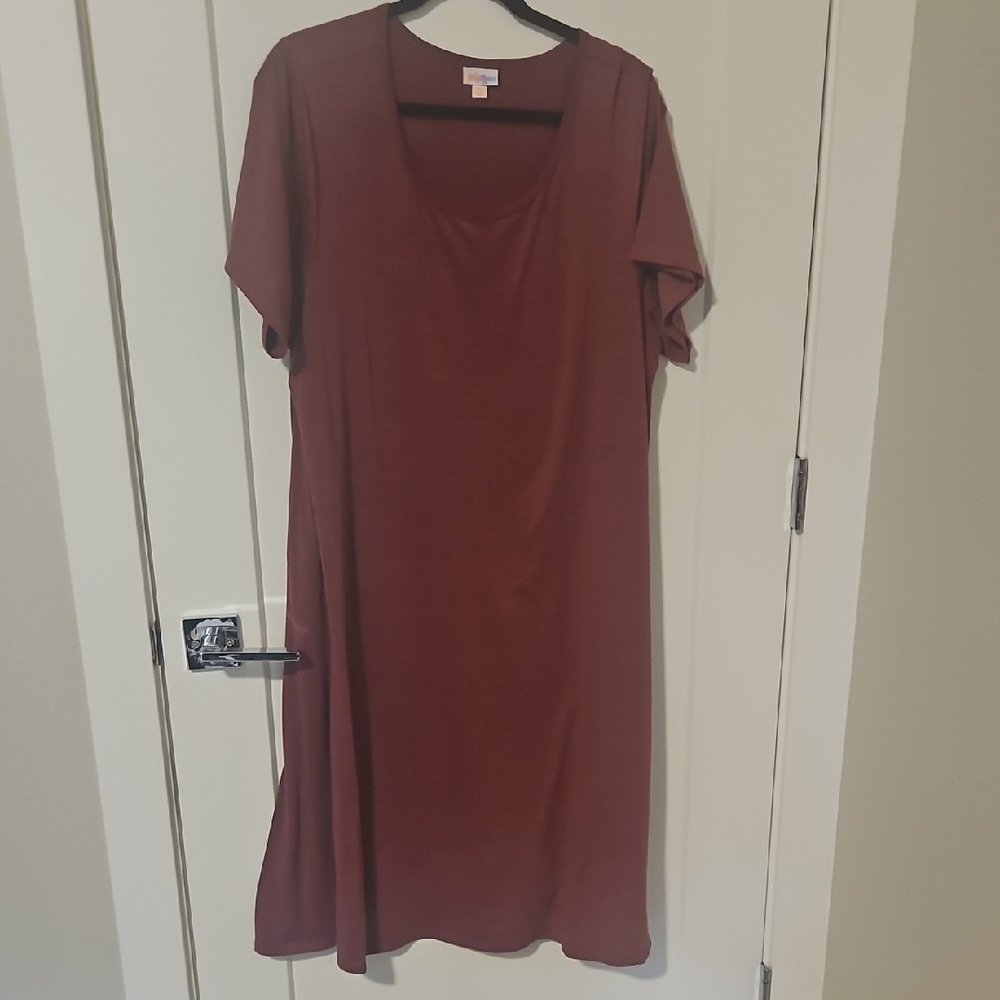 LuLaRoe Red Flutter Sleeve V-Neck Sundress